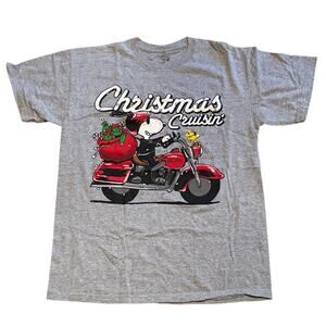 PEANUTS Snoopy Christmas Cruisin' shirt sz: MEDIUM  EXCELLENT CONDITION